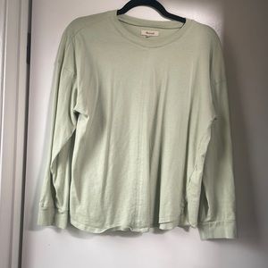 Madewell light green long sleeve tee size small